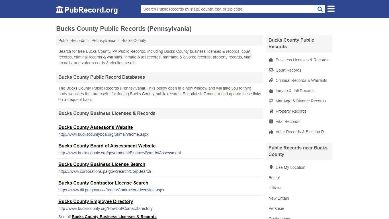 Free Bucks County Public Records (Pennsylvania Public Records)